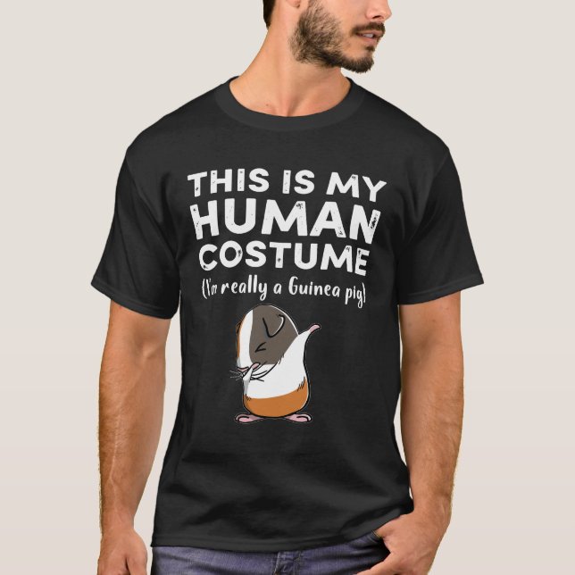 Camiseta 19 Esta minha fantasia humana eu sou realmente Gui (Frente)