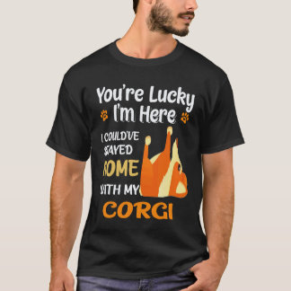 Camiseta 19 Eu Poderia Ter Ficado Em Casa Com Corgi