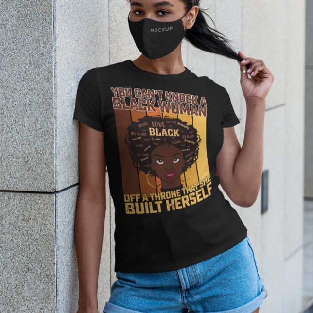 Camiseta 19 Melanin não consegue derrubar uma mulher negra (Criador carregado)