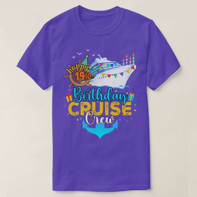 Camiseta 19.o Aniversário do Cruise Crew (Frente do Design)