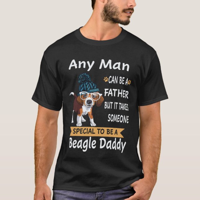 Camiseta 19 Qualquer Homem - Beagle Daddy Beagle (Frente)