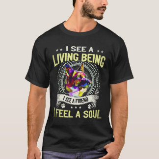 Camiseta 19 Vejo um Ser Vivo Vejo um Amigo Sinto uma Alma