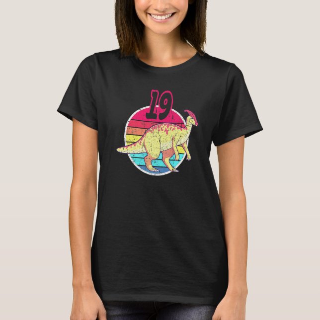 Camiseta 19th Birthday I Parasaurolophus I Family Matching (Frente)