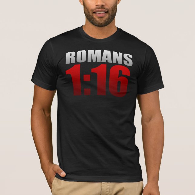 Camiseta 1:16 dos romanos (Frente)