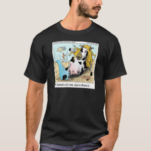 Camiseta 1/2 Vaca 1/2 Sereia Moomaid Divertido