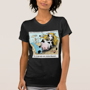 Camiseta 1/2 Vaca 1/2 Sereia Moomaid Divertido