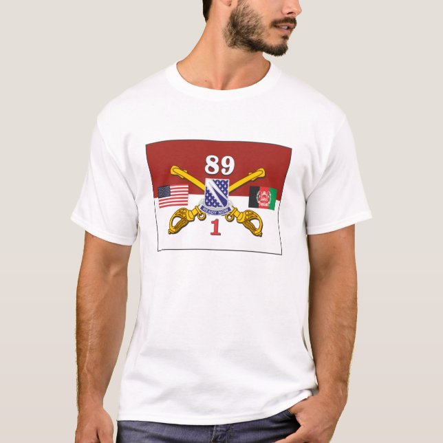 Camiseta 1-89th 10o divisão Afeganistão da montanha (Frente)