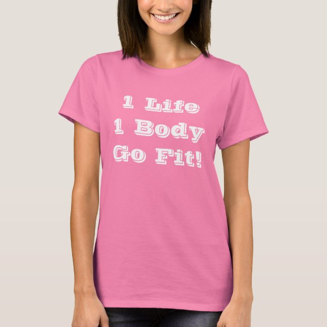 Camiseta 1 Ajustado do BodyGo Life1 (Frente)