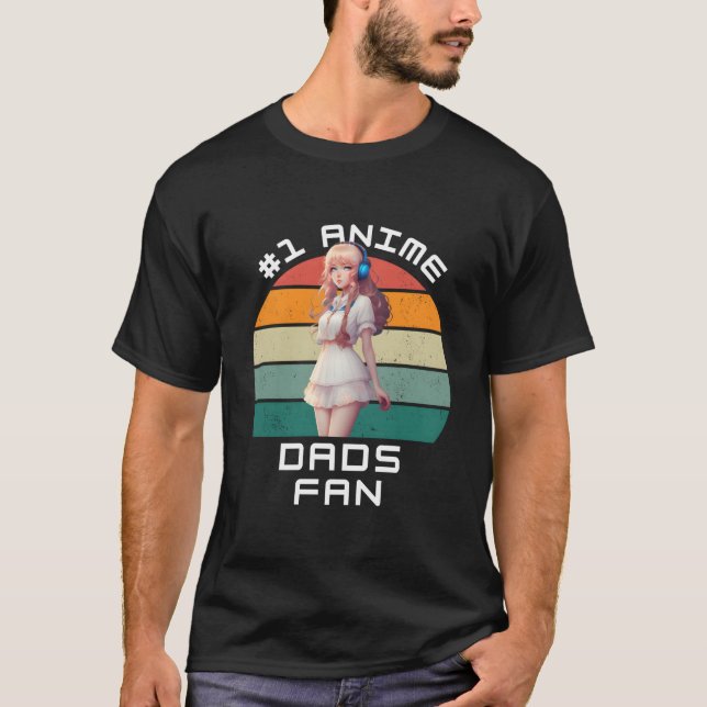 Camiseta 1 Anime Dads Ga Kawaii Anime Fan (Frente)