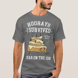 Camiseta 1 Ano no Trabalho 1º Aniversário de Trabalho