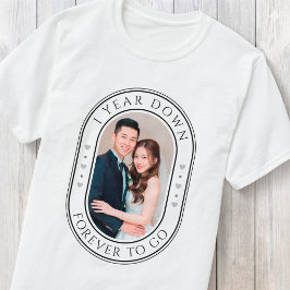 Camiseta 1 Ano Passado 1º Aniversário de Casamento com Foto
