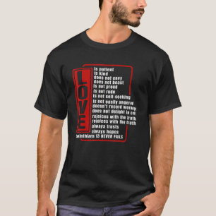 Camiseta 1 Corinthians 13 Trabalhador da igreja cristã