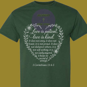 Camiseta 1 Coríntios 13:4-5 - Cristão (txt branco)