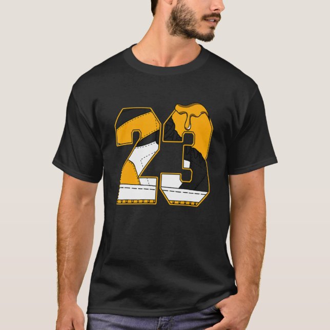 Camiseta 1 Correspondência de dedos Amarelo Alto Og Número  (Frente)