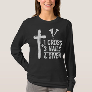 Camiseta 1 Cruz 3 Unhas Perdoadas Jesus Páscoa Cristã