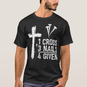 Camiseta 1 Cruz 3 Unhas Perdoadas Jesus Páscoa Cristã Gi