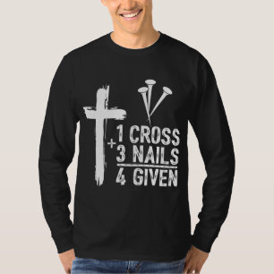Camiseta 1 Cruz 3 Unhas Perdoadas Jesus Páscoa Cristã Gi
