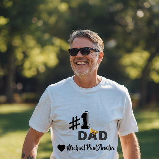 Camiseta #1 Dad Love Personalized T-Shirt