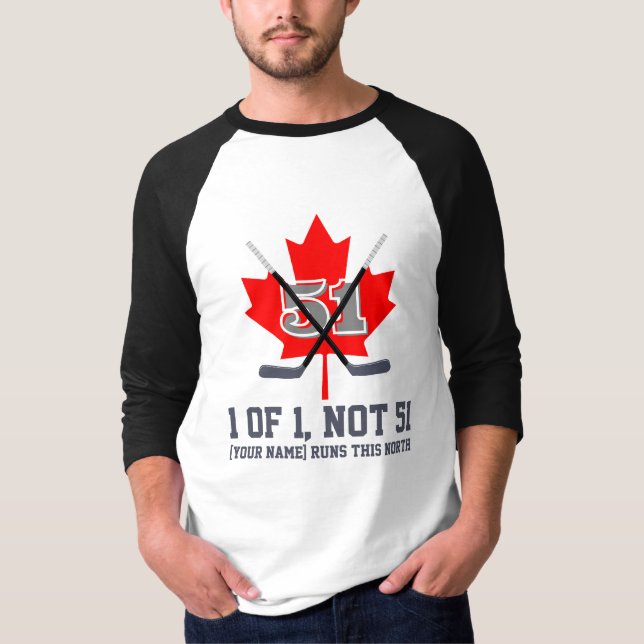 Camiseta 1 de 1 não 51 Maple de Identidade Canadiana Hockey (Frente)