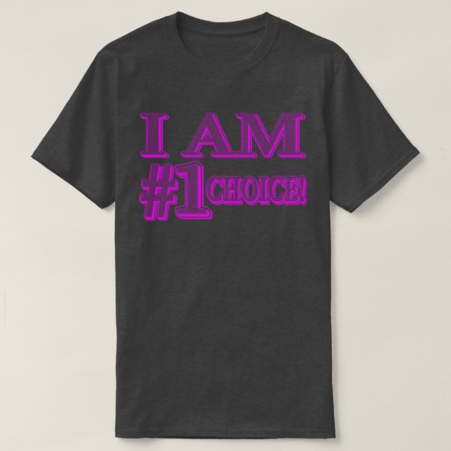 Camiseta "#1 ESCOLHA" Design de Expressão de Corte. Comprar (Frente do Design)