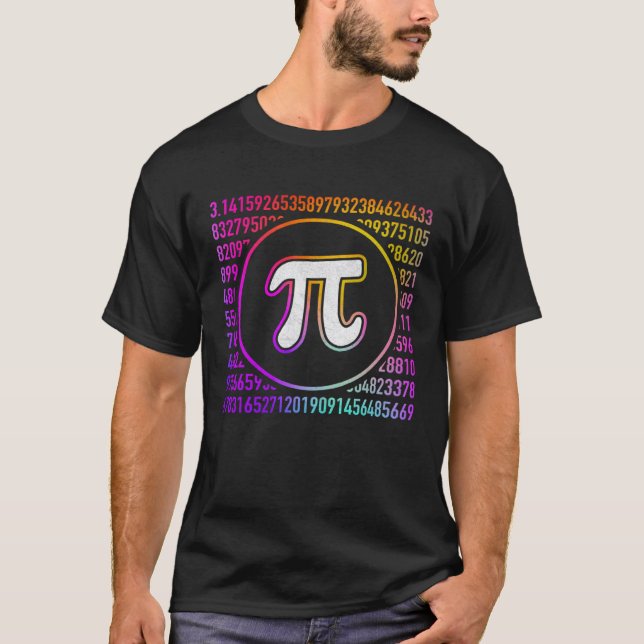 Camiseta 1 Estilo 3 14 Dia do Pi Matemática Professor Aluno (Frente)