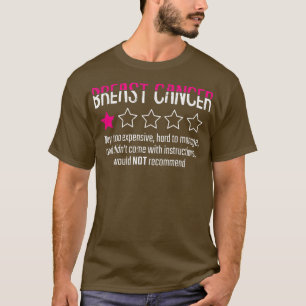 Camiseta 1 Estrela Rating Breast Awarness Funny Fighting (P