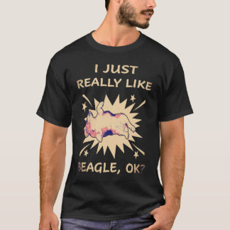 Camiseta 1 EU SIMPLESMENTE GOSTO MUITO de Beagle