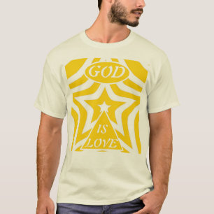 Camiseta 1 João 4:16 "Deus é Amor" Amarelo Ciber - Cristão