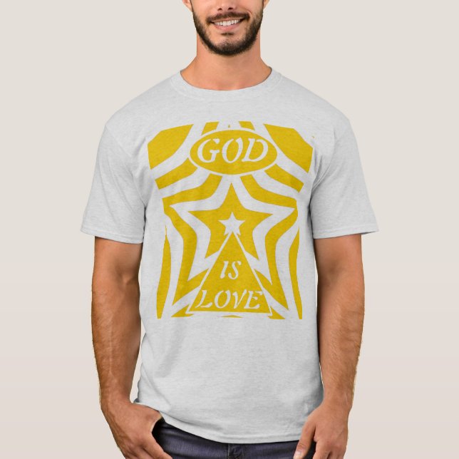 Camiseta 1 John 4:16 "God is Love" Cyber Yellow - Christian (Frente)