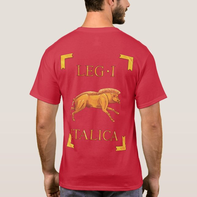 Camiseta 1 Legio romano mim t-shirt de Italica Vexillum (Verso)