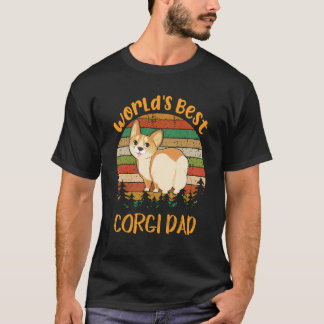 Camiseta 1 Melhor Pai de Corgi do Mundo
