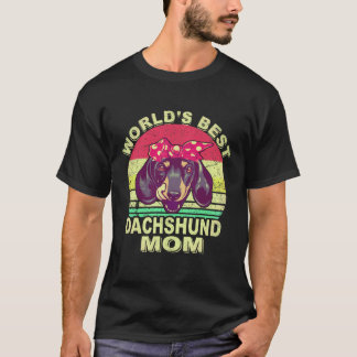 Camiseta 1 Melhor Pai de Dachshund do Mundo Vintage