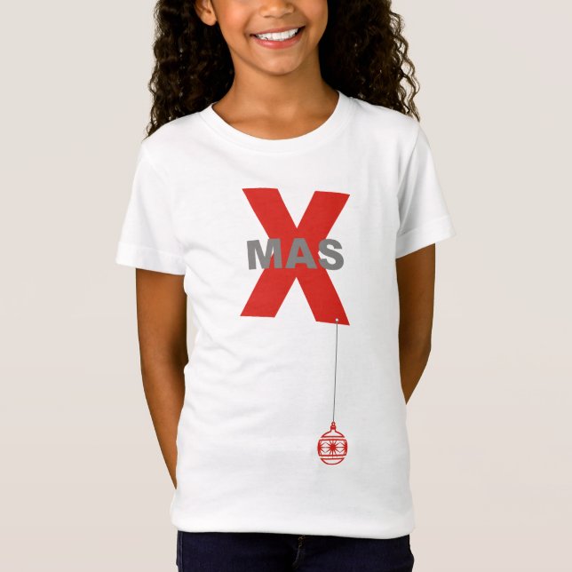 Camiseta 1 Natal com Ornamento de Árvore de Natal (Frente)