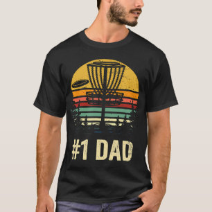 Camiseta 1 Pai Dólar de Golfe Número Um Padre Frisbee