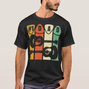 Camiseta 1 Pai Guitarra Escolher Retro 1 Pai Guitarra Polic