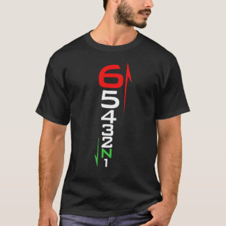 Camiseta 1 para baixo 5 acima
