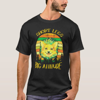 Camiseta 1 Pernas Curtas Grande Atitude Corgi Fofo