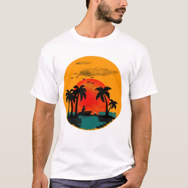 Camiseta 1. Pesca: Ligar à Natureza (Frente)