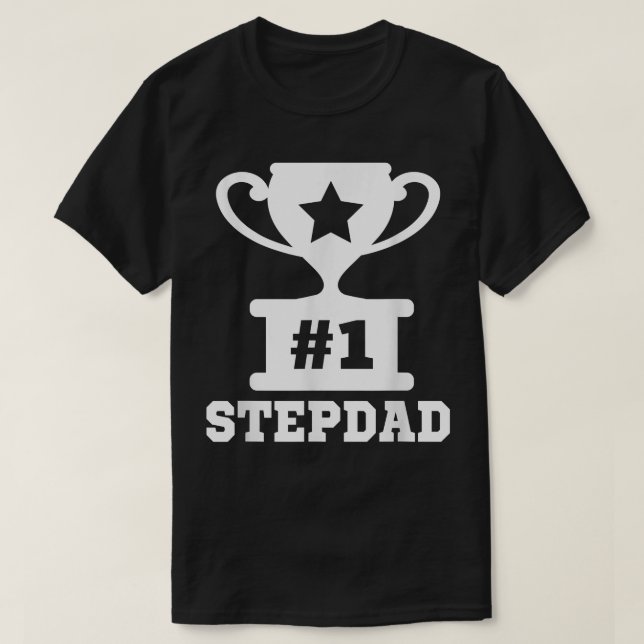 Camiseta 1 Stepdad Número Um Stepdad Stepdad Funny Fath (Frente do Design)