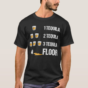 Camiseta 1 Tequila 2 Tequila 3 Tequila Bebendo Engraçado