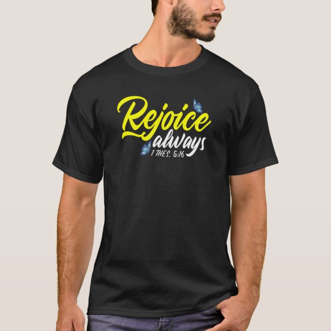 Camiseta 1 Tes 516 Alegre-se Sempre com Borboletas (Frente)