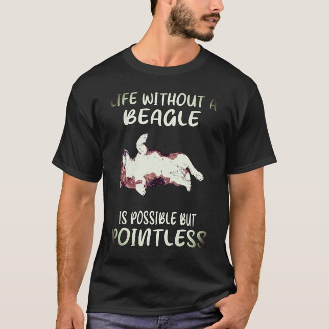 Camiseta 1 Vida Sem Um Beagle (Frente)