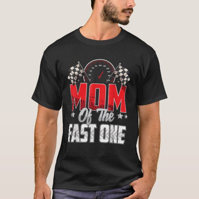 Camiseta 1 year old racing car fast one birthday 1st Family (Frente)