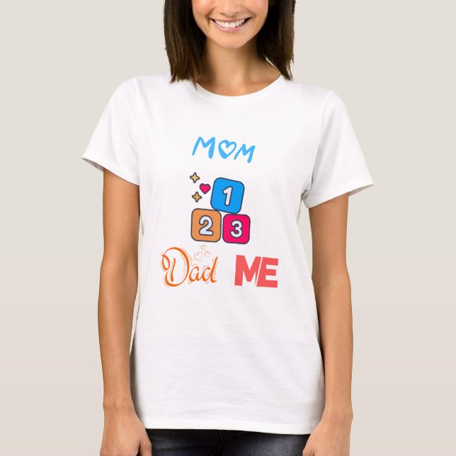 Camiseta 1mOm 2pai 3Me (Frente)