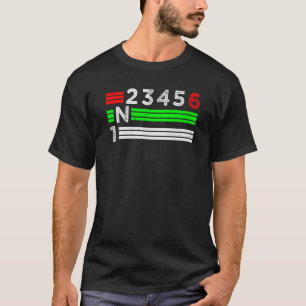Camiseta 1N23456 1 Para Baixo 6 Padrão De Desvio De Motocic