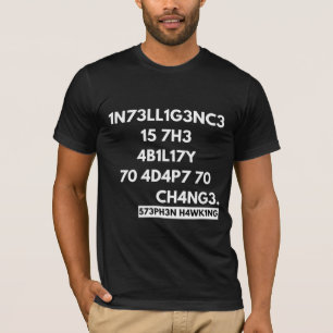 CAMISETA 1N73LL1G3NC3 15 7H3 4B1L17Y 70 4D4P7 70 CH4NG3.