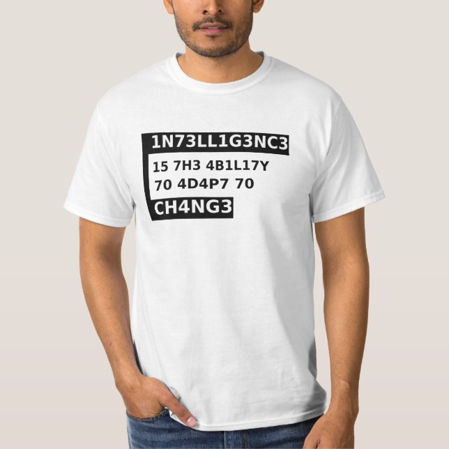 Camiseta 1n73ll1g3nc3 15- inteligência é - citação legal pr (Frente)