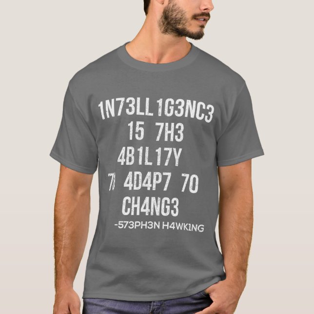 Camiseta 1nt3l1gênc14 15 4 h4b1l1d4d3 d3 53 4d4pt4r 4 mud4n (Frente)