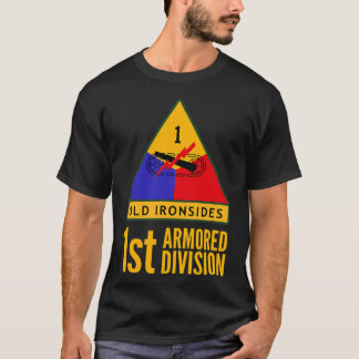 Camiseta 1RUA ARMORED DIVISION ARMY EUA USA T-Shirt MILITAR