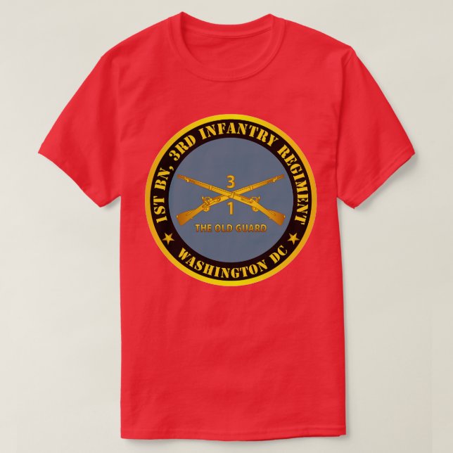 Camiseta 1rua Bn 3º Regimento de Infantaria Washington DC O (Frente do Design)